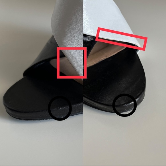 RARE Narciso Rodriguez Crossover Leather Slide Wedges - Picture 13 of 16